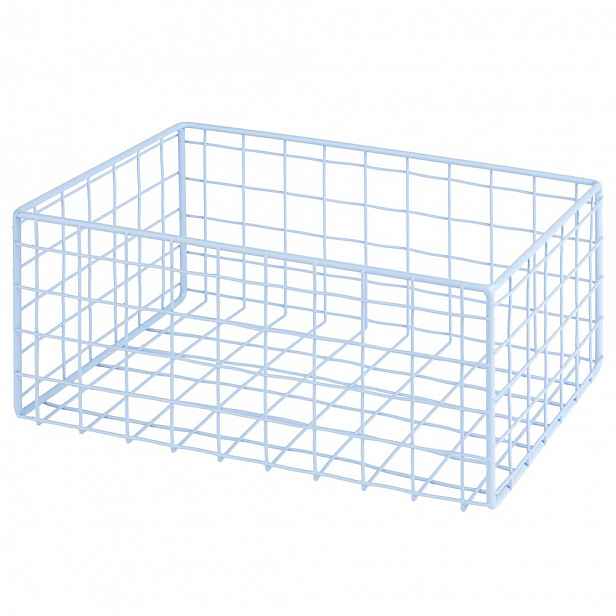 Butlers DEPOSIT Úložný kovový koš 26 x 17 cm - sv. modrá