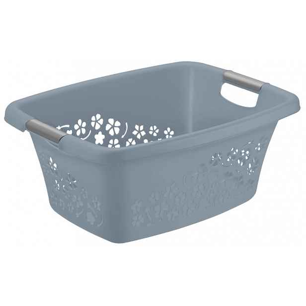 Koš na prádlo Flowers 25 l, šedý