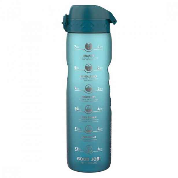 Láhev na vodu Times To Drink, recyklovaná, 1 l, Teal&Blue - Ion8