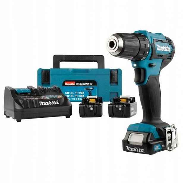 Makita DF333DNX10 aku šroubovák 12V/1*2Ah, systainer 2ks baterie BL1850B