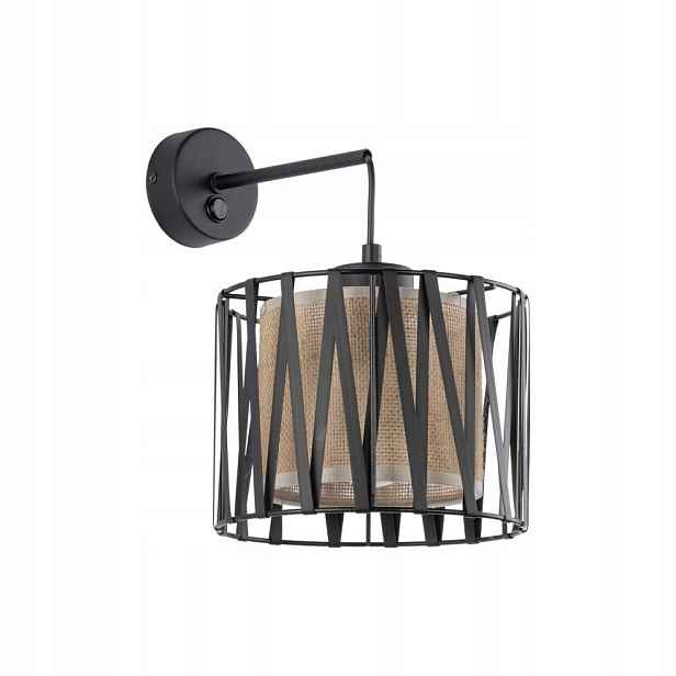 Nástěnná lampa Harmony Černá E27 Kolébkový spínač Tk Lighting