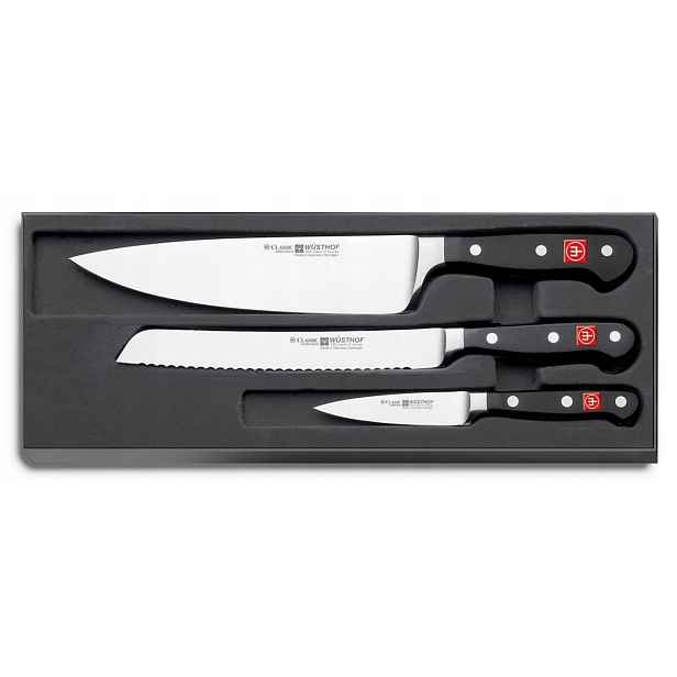 Wüsthof Classic Sada Nůž šéfa 20 cm, na chléb 20 cm a na zeleniny 9 cm