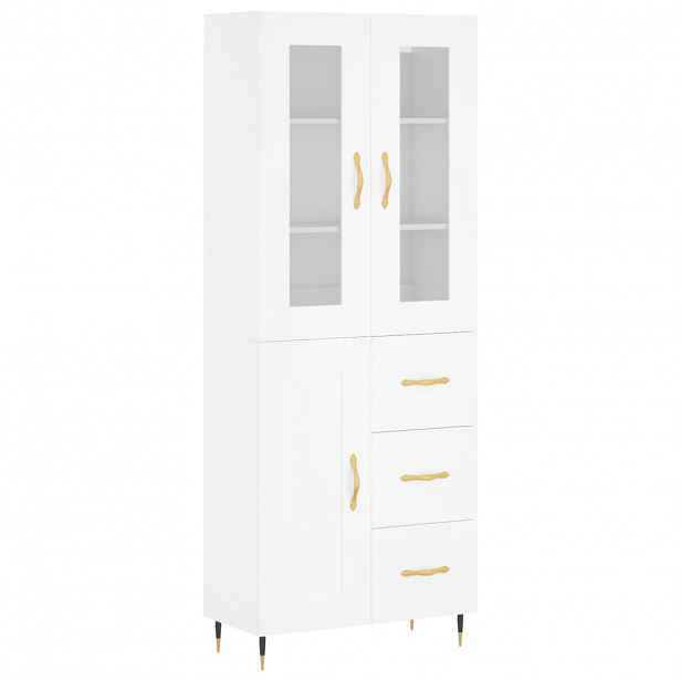vidaXL Skříň highboard bílá 69,5 x 34 x 180 cm kompozitní dřevo