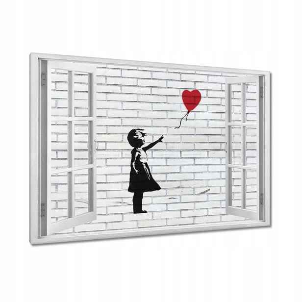 Obrazy 90x60 Banksy Dívka Balón