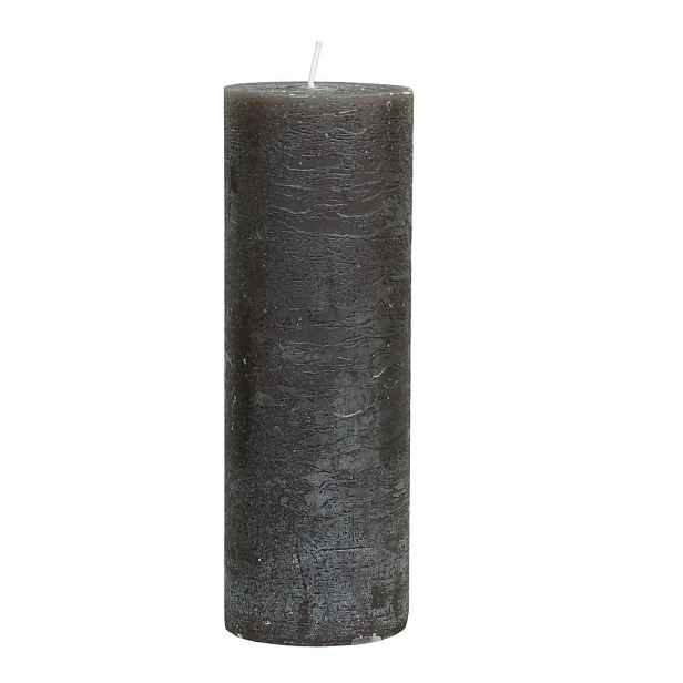 Kávová široká svíčka Macon Rustic coffee - Ø 7*20cm/ 80h Chic Antique