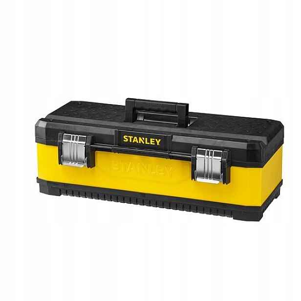 Stanley 1-95-614 kovoplastový box na nářadí 26", žlutý, nerezové přezky, uz