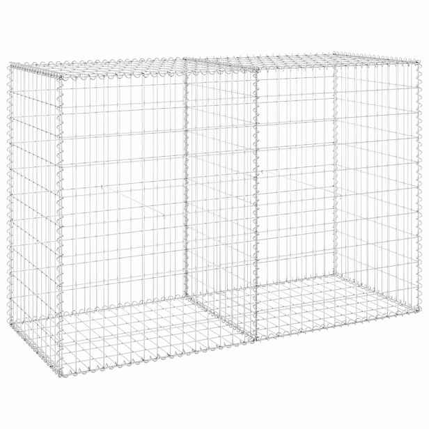 vidaXL Gabionová zeď s víky pozinkovaná ocel 150 x 60 x 100 cm