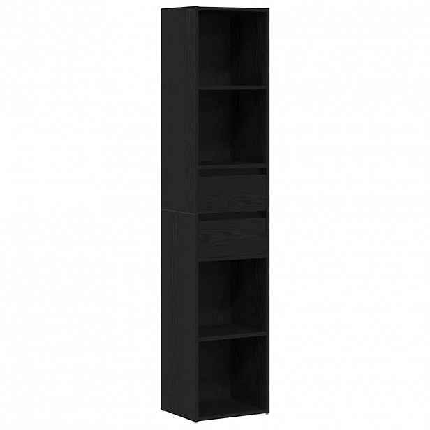 vidaXL Knihovna 4 úrovní 36 x 30 x 171 cm Kompozitní dřevo Černý dub