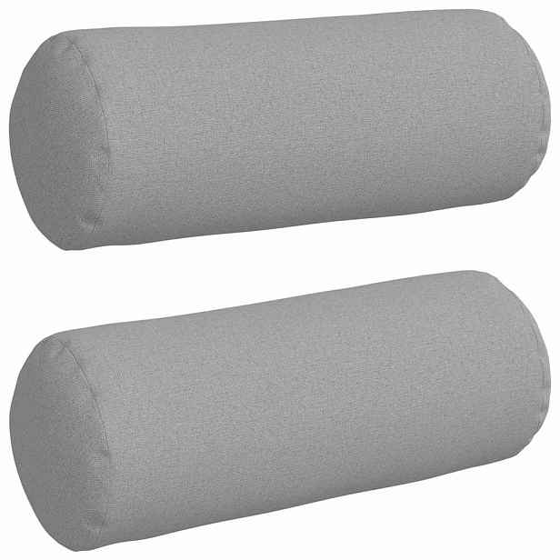 vidaXL Polštáře 2 ks textil Oblačno šedá Ø 15 x 40 cm