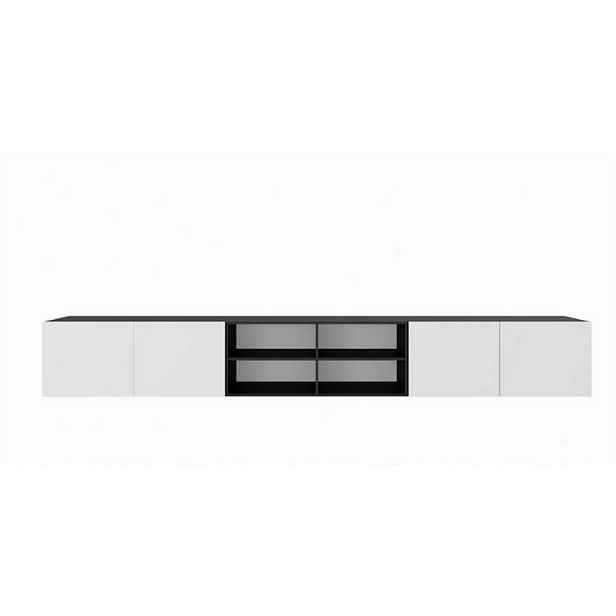 MASSENO ZÁVĚSNÝ TV STOLEK MIVO, 300/41/40 cm, antracitový /, bílý