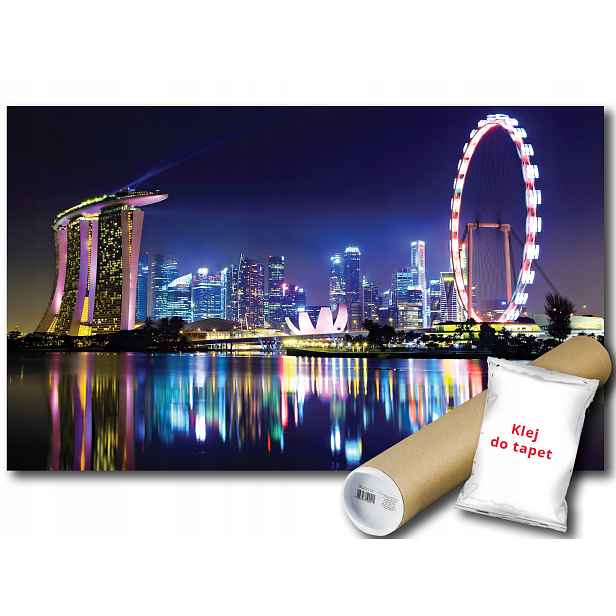 Fototapeta Singapur Nocą 1D F3XL 416x254 F649