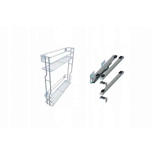 Koš Cargo do skříňky boční levý 15 cm 150 Bílý 2p Rejs Push plný
