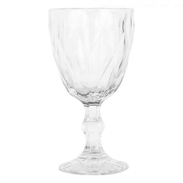 Transparentní sklenička na víno Diamond - Ø 9*17 cm / 250 ml Clayre & Eef