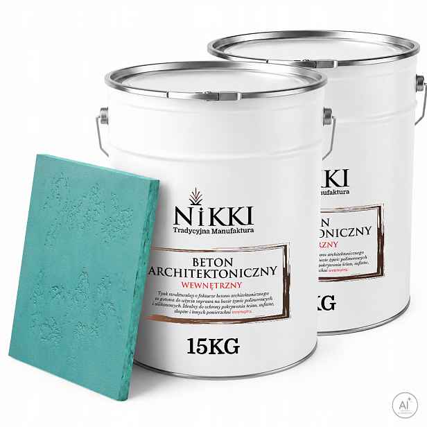 Dekorativní omítka s Betonu strukturou, vnitřní, 2 x 15 kg, tyrkysová, H1441