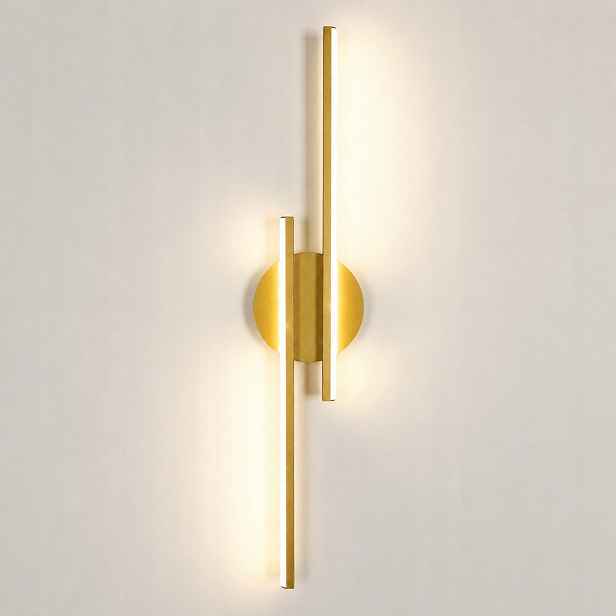 Led Nástěnné Svítidlo Zlaté Moderní Do Obývacího Pokoje Chodby 24W 4500K 60CM