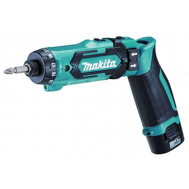 Makita - 7,2V AKU vrtací šroubovák, 2x aku Li-Ion 1,5 Ah, nabíječka DF012DSE