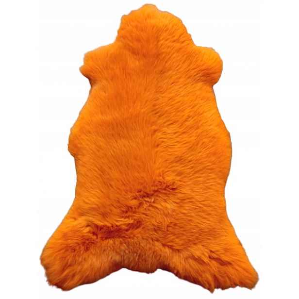 Ovčí kůže barvená oranžová 90-110 cm