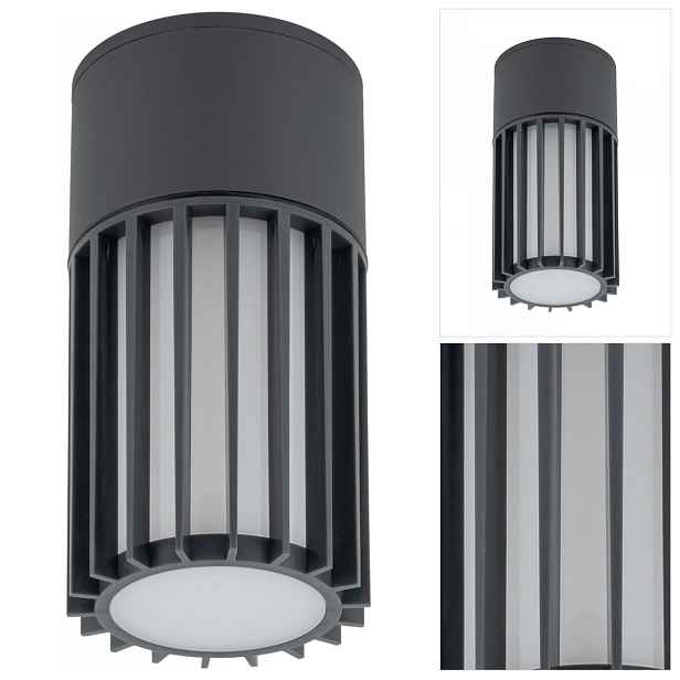 Stropní svítidlo terasová šedá Ribo IP54, intimní atmosféra na Tk Lighting
