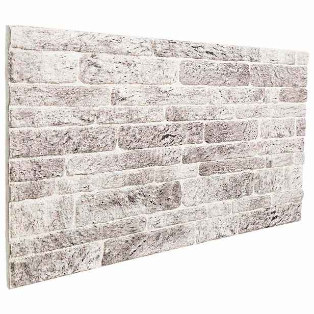 vidaXL Nástěnné panely 10 ks 100 x 50 cm Světle šedá a bílá EPS pěna