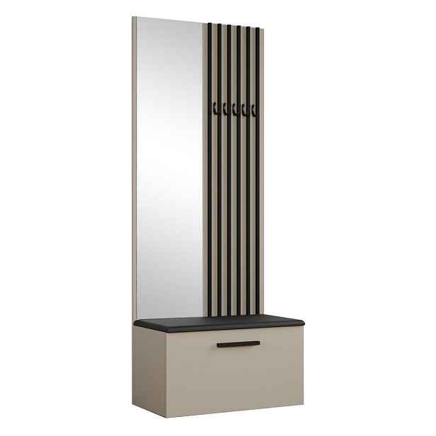 MASSENO MODERNÍ PŘEDSÍŇOVÁ SESTAVA MODULO, 80,6/204/40 cm, kašmírová