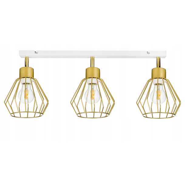Lampa stropní svítidlo stropní lustr pohyblivý loft zlatý