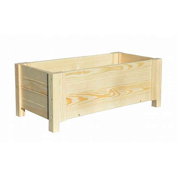 Dřevěná Květináč Terasa Balkon Přírodní truhlík 80 cm