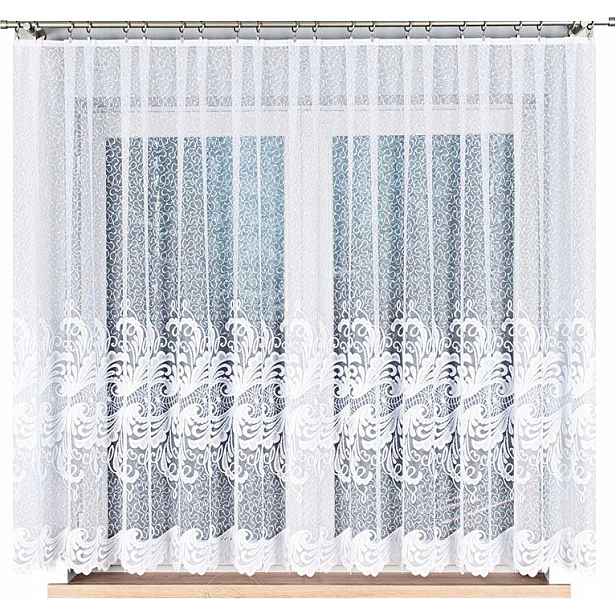 Iwona vzor 049312 vel 400x160cm žakárová záclona , rovná (s lemem)