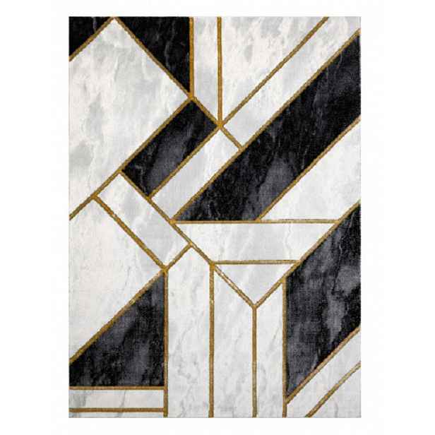 Kusový koberec Emerald 1015 black and gold, 180x270, černobílá, kancelář, Dywany Łuszczów