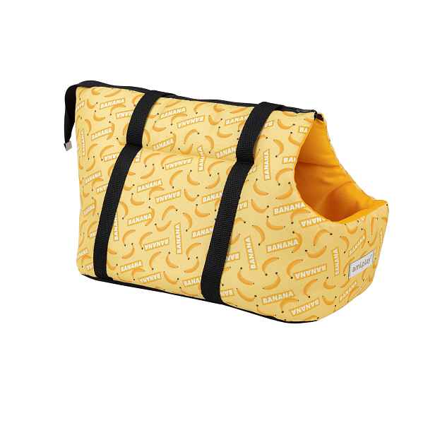 Přepravní taška pro psy HAPPY vzor BANANA velikost S, L Rozměr: L - 42x26x30 cm