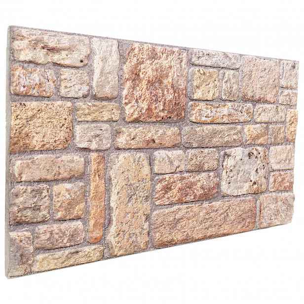 vidaXL Nástěnné panely 10 ks 100 x 50 cm Světle hnědá a bílá EPS pěna