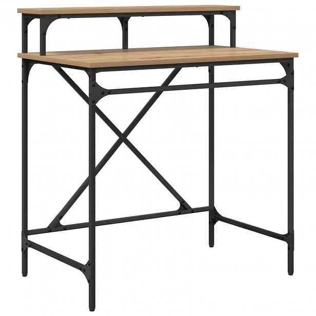 vidaXL Stůl Artisanový dub 80 x 50 x 90 cm Kompozitní dřevo