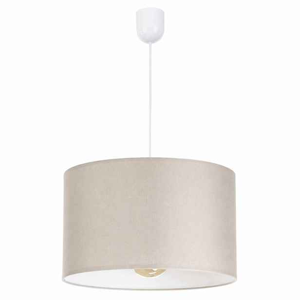 Závěsná Stropní Lampa Lustr Se Stínidlem Světlý Kašmír Béžová 35 cm
