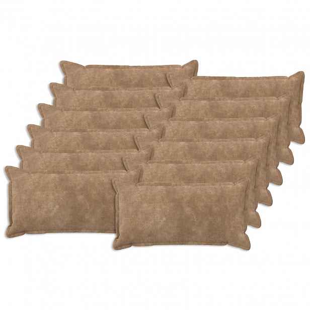 vidaXL Povlak na polštář 12 ks HOUTEN Taupe 40 x 80 cm