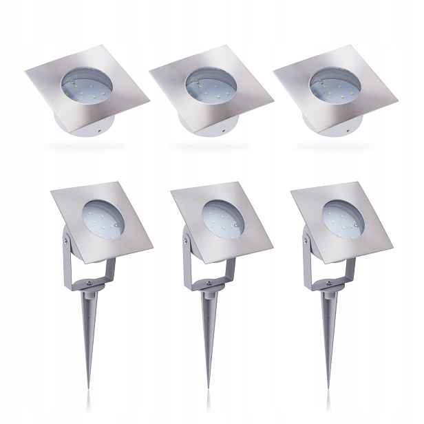 3 x venkovní bodové Led osvětlení Zapichovací Lampa 230 V 12 V 11 m kabel