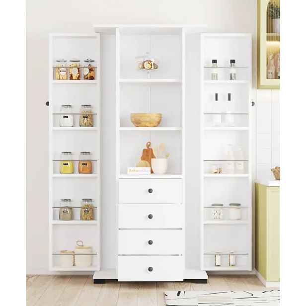 Casarredo Víceúčelová kuchyňská skříňka AVRASYA – bílá