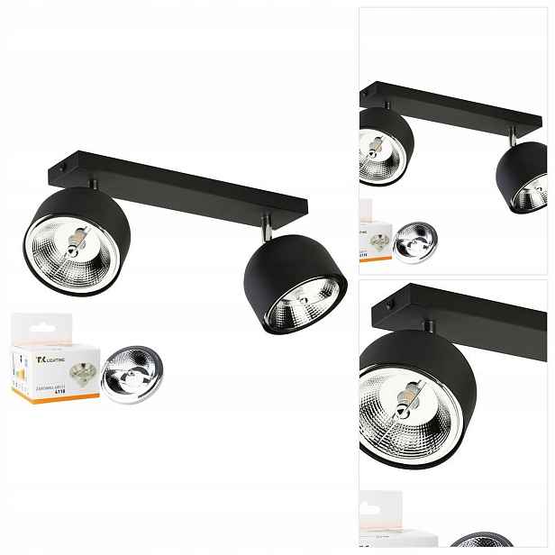 Černá spotová lampa Altea, moderní, vysílající lesk nad obrazem Tk Lighting