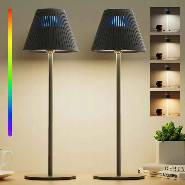 Honeywell Led Bezdrátová Stolní Lampa 2 Kusy, Rgb, Dotyková, Černá