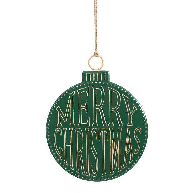 Mondex Vánoční závěsná ozdoba Santa Lila Merry Christmas 49,5 cm zelená
