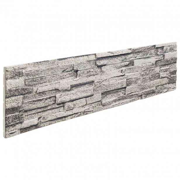 vidaXL Nástěnné panely 10 ks 100 x 25 cm Světle šedá EPS pěna