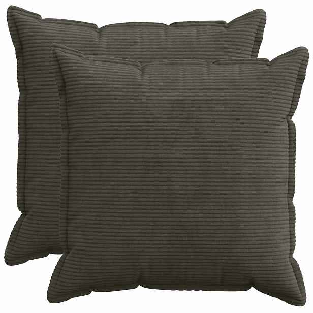 vidaXL Povlak na polštář 2 ks HOUTEN Antracitová 55 x 55 cm manšestr