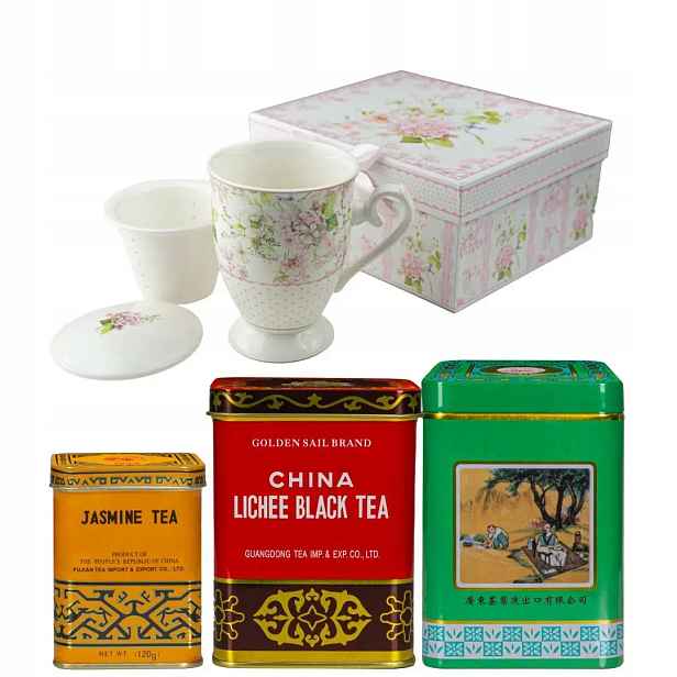 Dárková sada – porcelánový šálek sada čajů