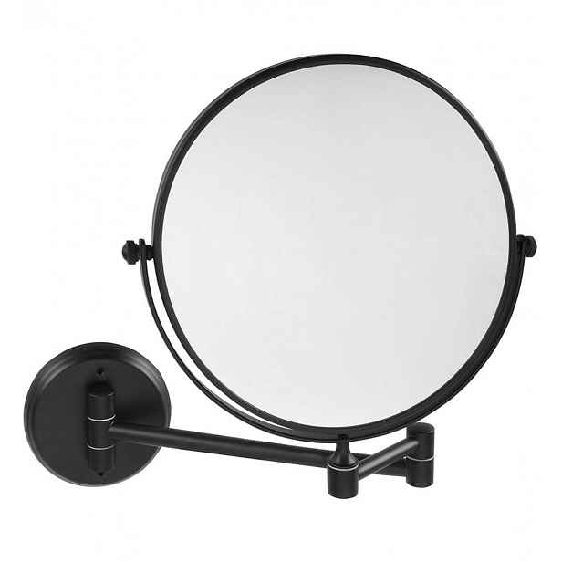 Sapho X-Round - Kosmetické nástěnné zrcátko Black E, matná černá XR010B