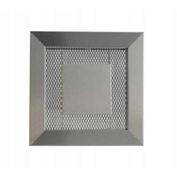 Ventilační mřížka kovová ozdobná nerez 15x15