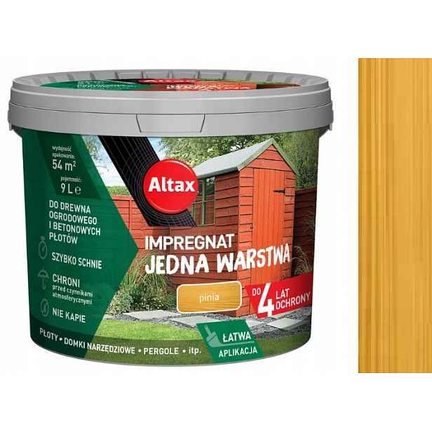 Altax Impregnační Přípravek Na Zahradní Dřevo 9 L Pinia