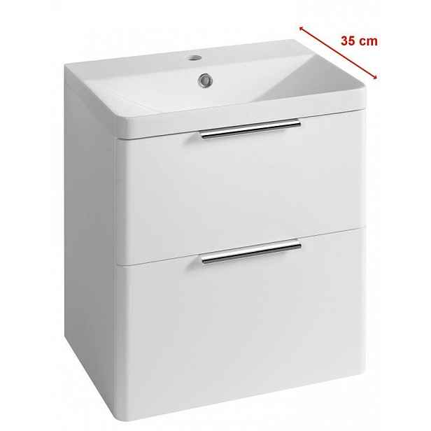 AQUALINE - DENEB umyvadlová skříňka 50,5x55x34,5cm, bílá mat DN254