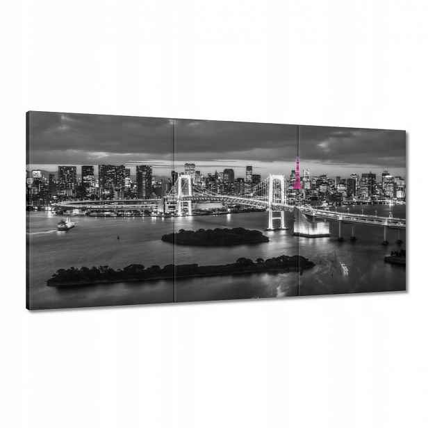 Obrazy 120x60 Růžová Eiffelova věž Most