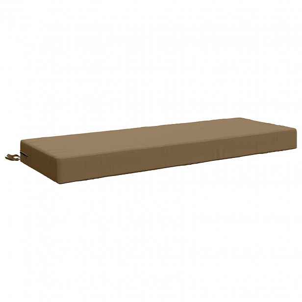 vidaXL Polštář na sedák SOEST 100% polyester Taupe 120 x 40 x 10 cm