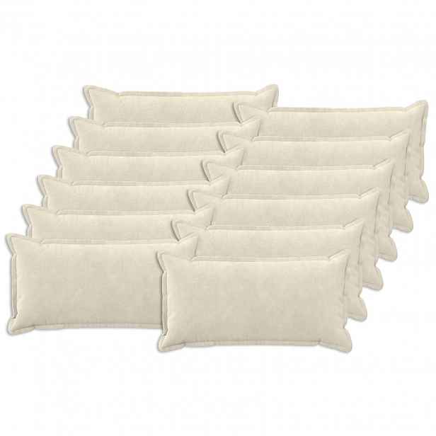 vidaXL Povlak na polštář 12 pcs HOUTEN Krémová 40 x 80 cm
