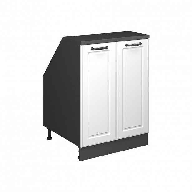 Vicco ŠIKMÁ SKŘÍŇ Rion Bílý venkovský dům 60 x 81.6 cm se 2 dveřmi, korpus skříně hloubka 60 cm