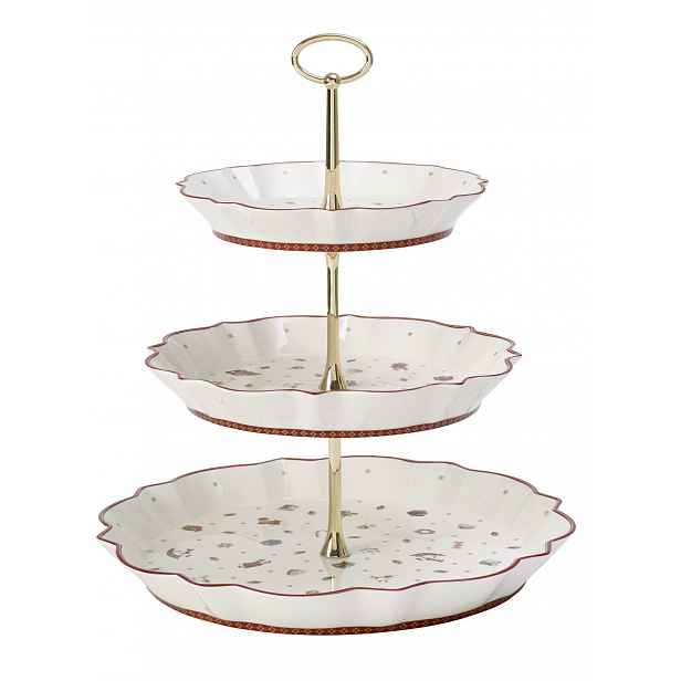 Villeroy & Boch Toy´s Delight vánoční etažér, 33 cm, bílý